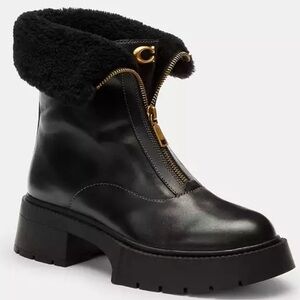 COACH Leah Platform Zip Bootie